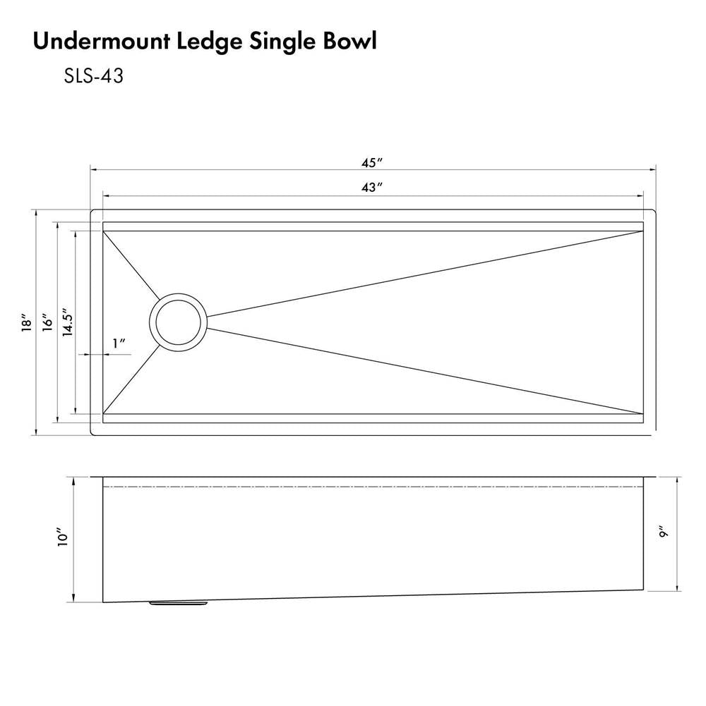 Garmisch 43'' Undermount Single Bowl Sink in DuraSnow Stainless Steel with Accessories S)