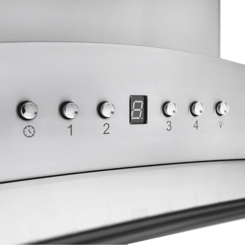36'' Island Mount Range Hood in Stainless Steel & Glass