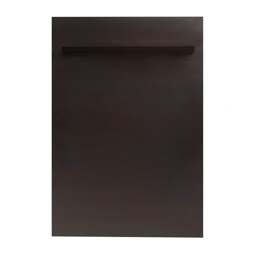 Z-Line - 18'' Top Control Dishwasher in Oil-Rubbed Bronze with Stainless Steel Tub and Traditional Style Handle - Oil-Rubbed Bronze