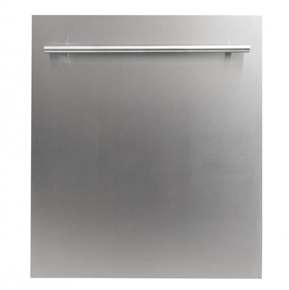 Z-Line - 24 in. Black Stainless Top Control Dishwasher with Stainless Steel Tub and Modern Style Handle, 52dBa - Black Stainless Steel