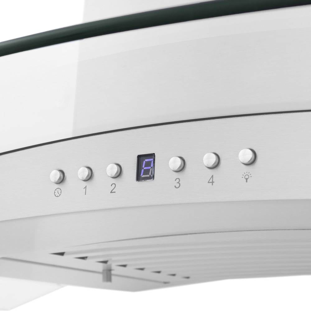 48'' Wall Mount Range Hood in Stainless Steel & Glass