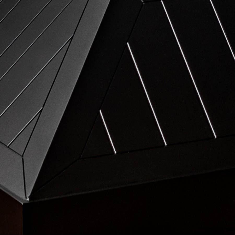 36'' Wooden Wall Mount Range Hood in Black - Includes Motor