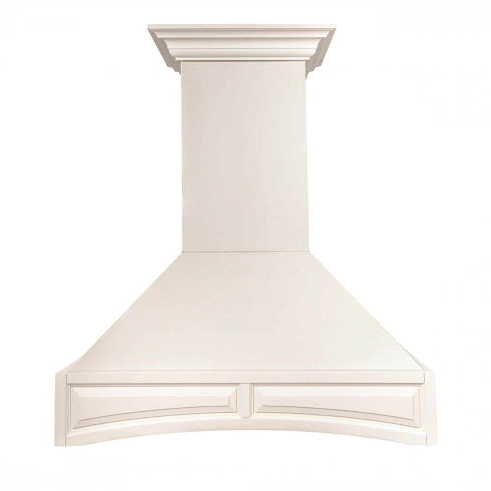 Z-Line - 36'' Wooden Wall Mount Range Hood in White - Includes Motor