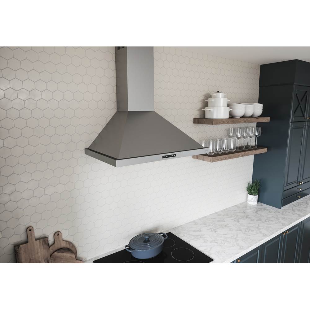 Ombra, Wall, 30'', Black SS, 600 CFM