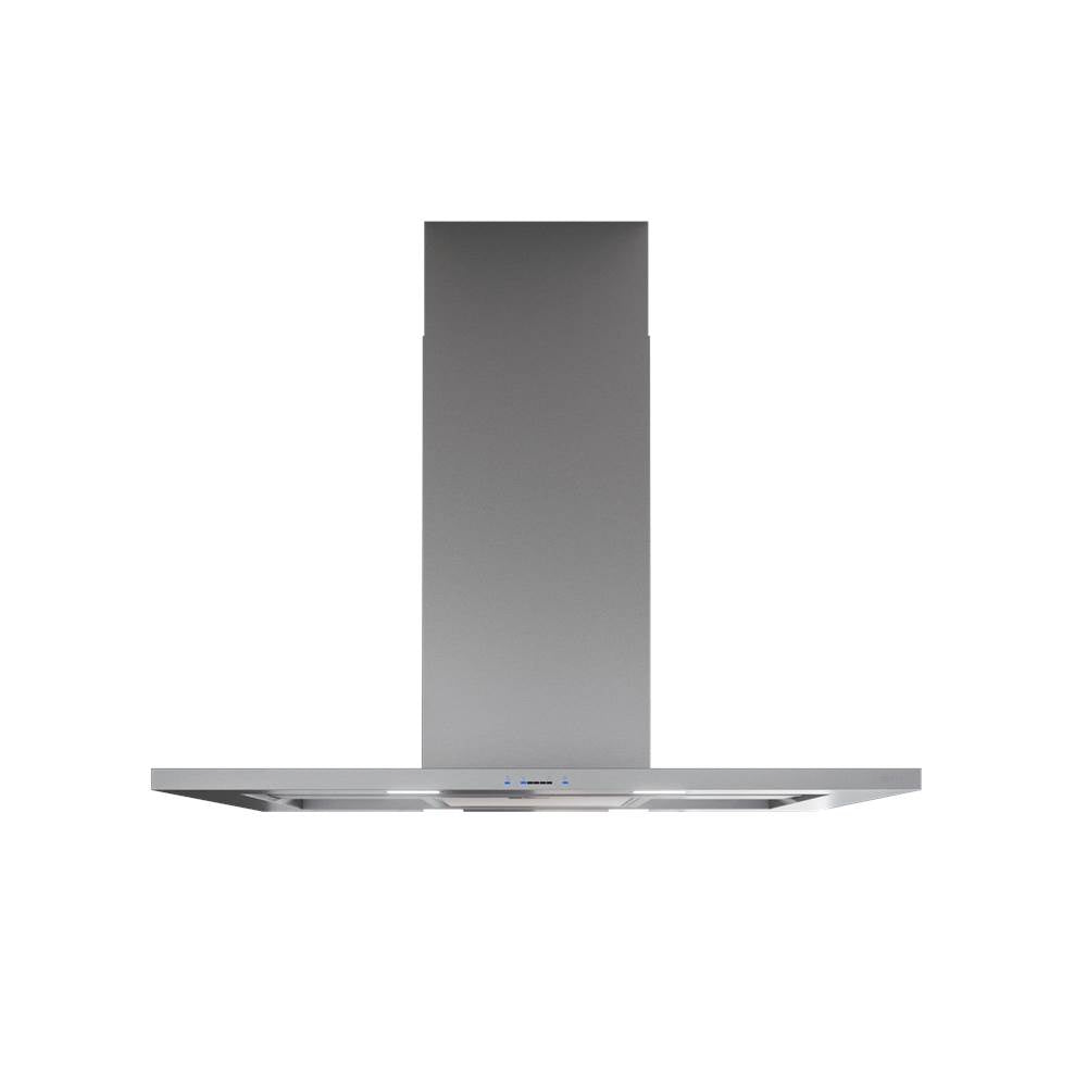 Zephyr - Modena, Island, 90cm, SS and Glass, LED, ACT - Stainless Steel
