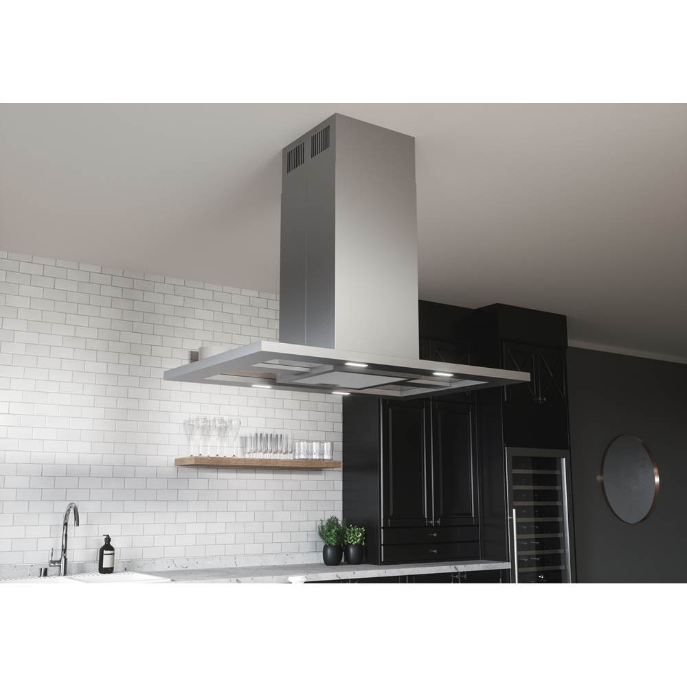 Modena, Island, 90cm, SS and Glass, LED, ACT