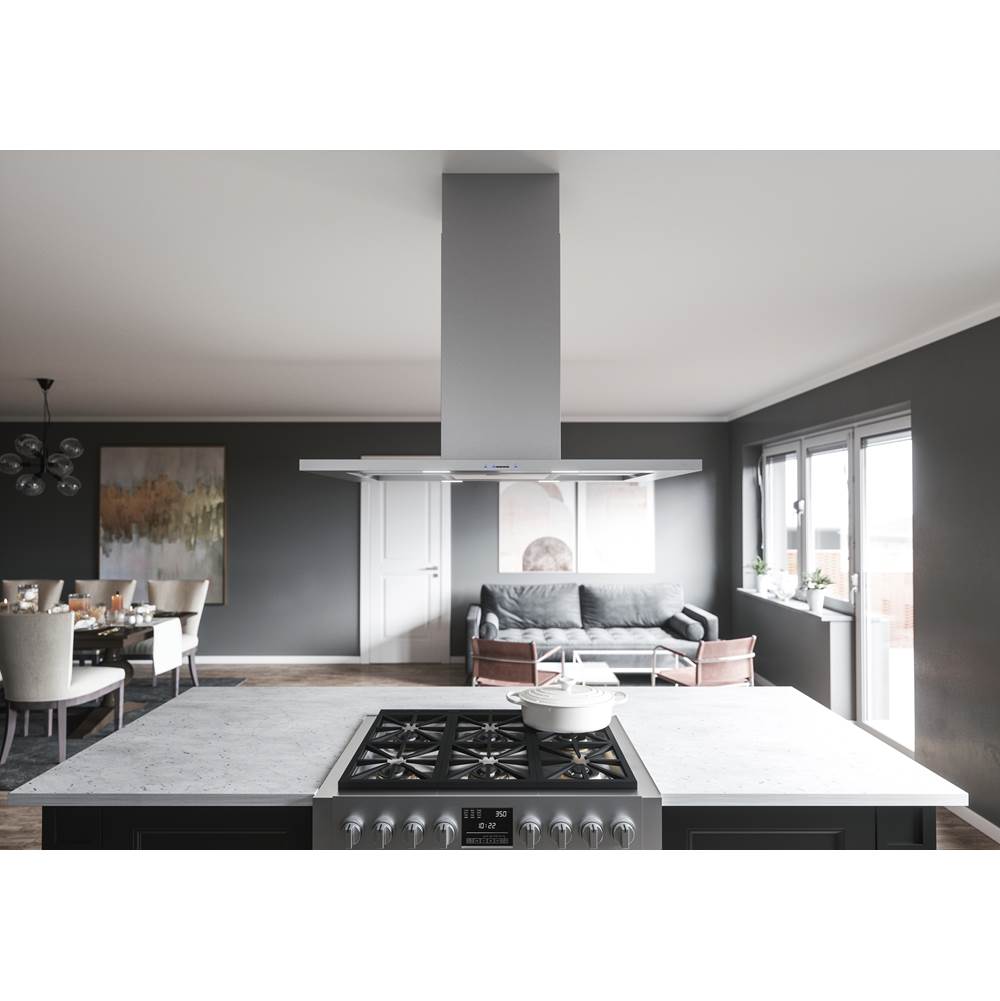 Modena, Island, 90cm, SS and Glass, LED, ACT