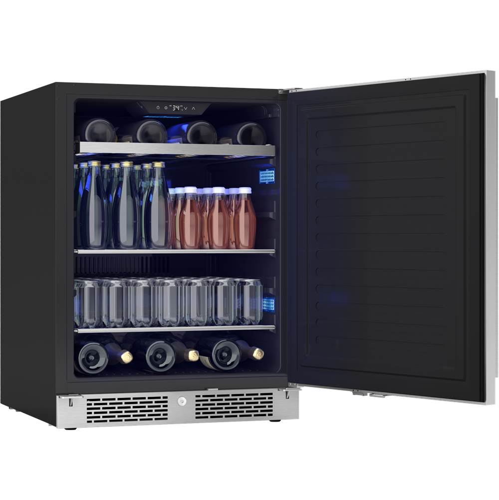 Presrv ADA Beverage Cooler, 24in Compact, SS, Reversible Door and Lock, 1 Zone