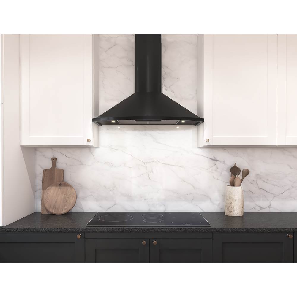 Savona Wall, 90cm, Black, LED, 600 CFM w/ACT