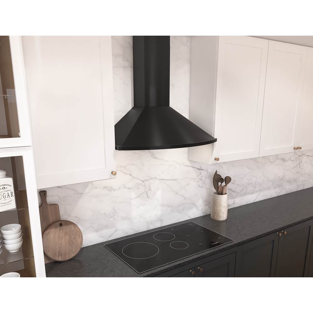 Savona Wall, 90cm, Black, LED, 600 CFM w/ACT
