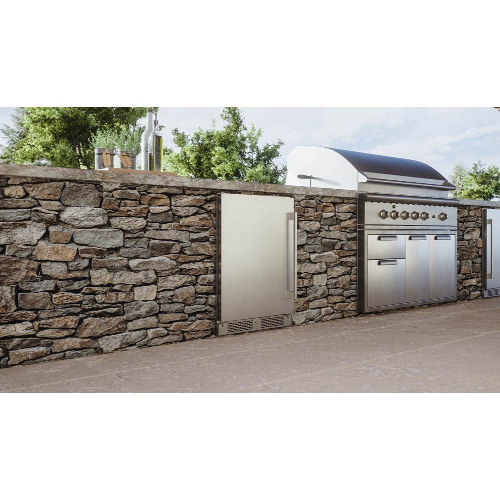 Presrv Bev Outdoor Cooler, 24in UC, SS, Lock, 1Z