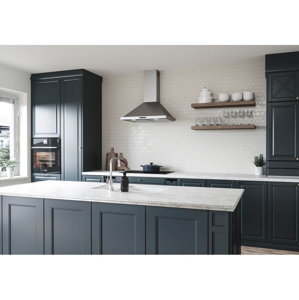 Ombra, Wall, 30'', Black SS, 600 CFM