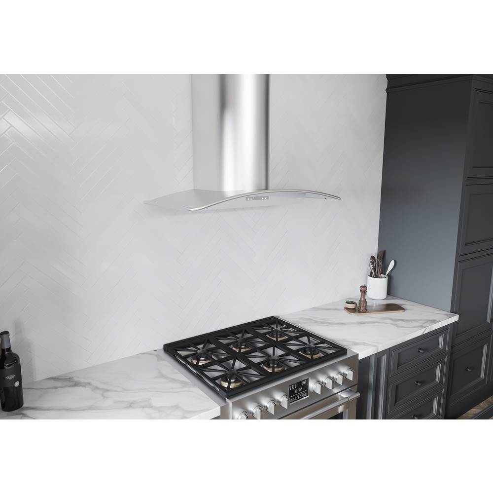 Milano Connect Wall, 90cm, SS and Glass, LED, ACT