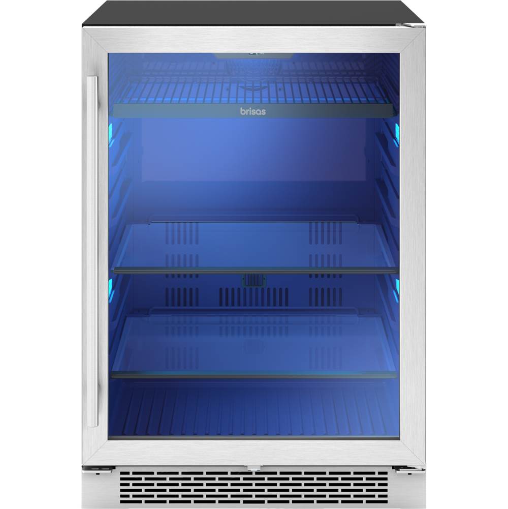 Brisas Single Zone Under Counter Beverage Cooler in Stainless Steel with Reversible Door