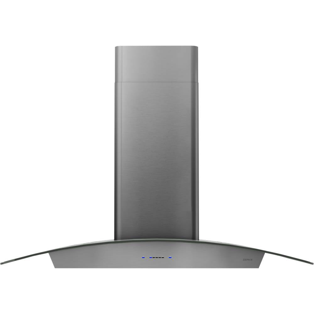 Zephyr - Ravenna Wall, 30in, Black SSPlusGray Glass, LED - Black Stainless Steel