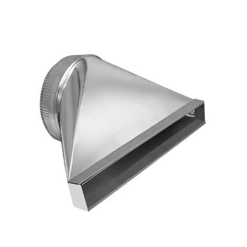 Zephyr - Transition, 1-7/8in x 19in to 10in Round, DLI-A - Silver