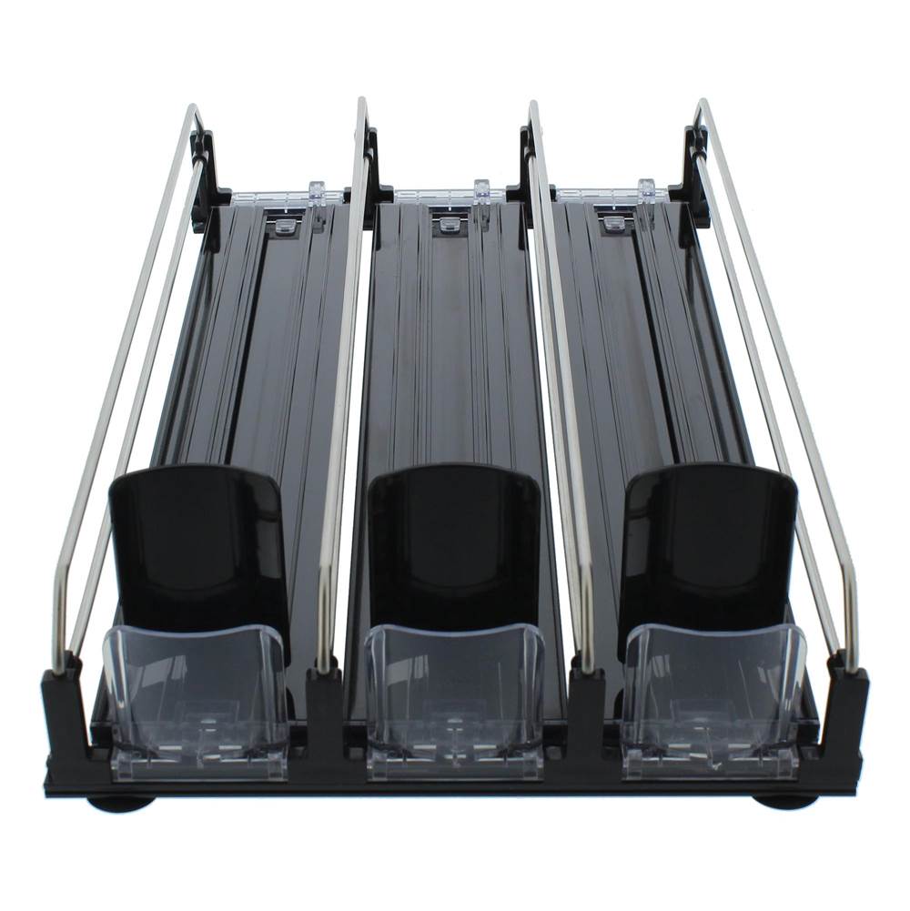 Zephyr - Zephyr Drink Caddy, 3 Rows, Compact Coolers - Black