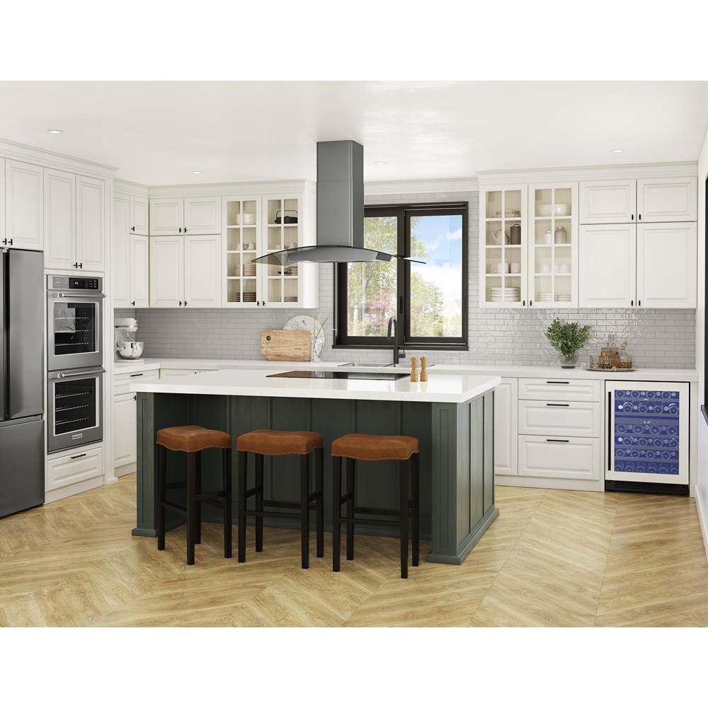 Ravenna Island, 42in, Black SSPlusGray Glass, LED