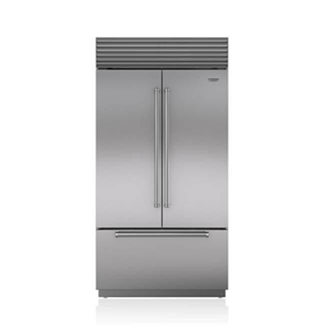 SubZero 42' BUILT-IN, OVER-UNDER, FRENCH DOOR, STAINLESS, TUBULAR HANDLE