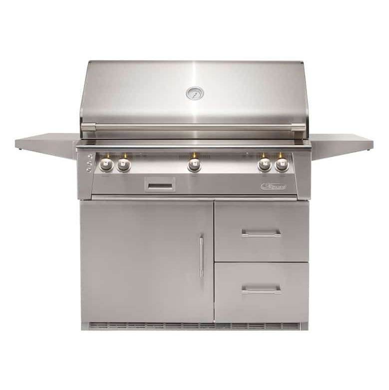 Alfresco 42'' Standard Grill Sear Zone On Refrigerated Base  - Signal White-Gloss