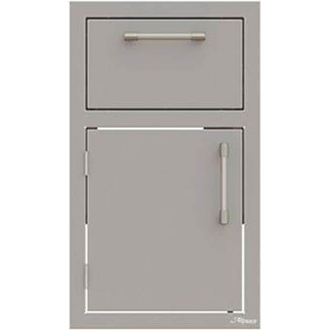 Alfresco 17'' One Drawer w/ Door Open Right - Carmine Red-Gloss