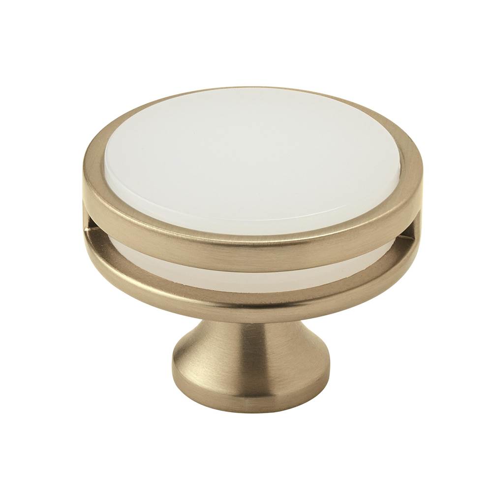 Amerock Oberon 1-3/4 in (44 mm) Diameter Golden Champagne/Frosted Cabinet Knob