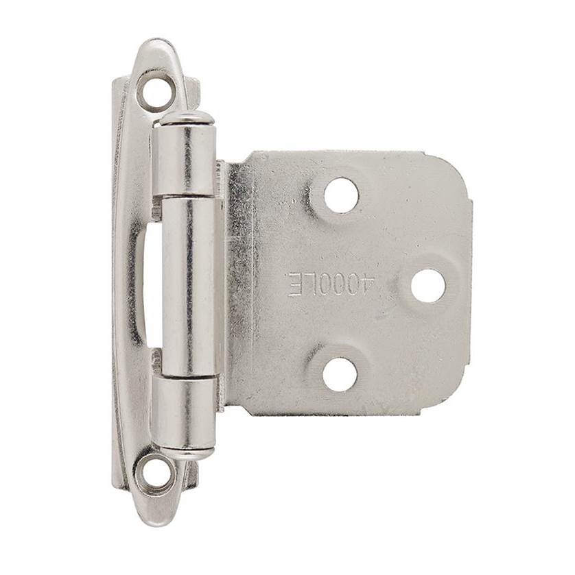 Amerock Variable Overlay Self-Closing, Face Mount Polished Chrome Hinge - 2 Pack
