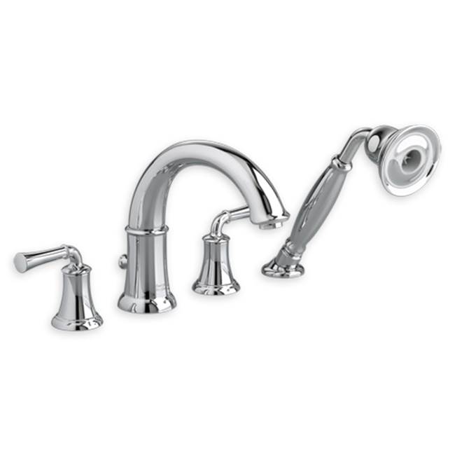 American Standard Portsmouth Bathtub Faucet with Personal Shower for Flash Rough-in Valve with Lever Handles