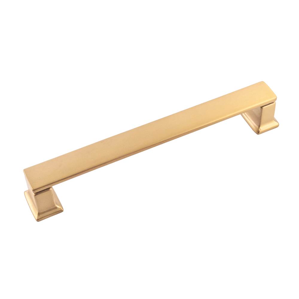 Belwith Keeler Cambridge Collection Pull 6-5/16 Inch (160mm) Center to Center Brushed Golden Brass Finish