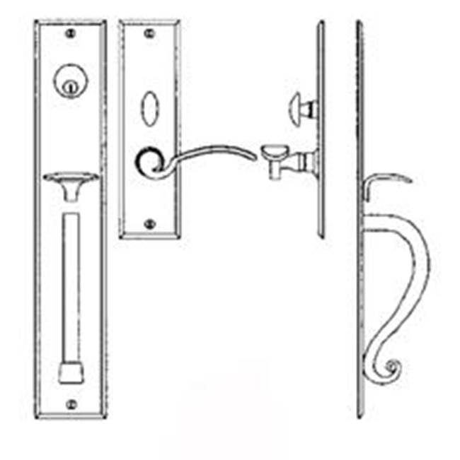 Bouvet Entrance Handle Set - Complete single cylinder set for 1 3/4'' door