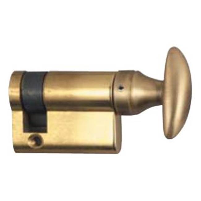Bouvet Half Cylinder - Brass Body with Polished Laq. BrassTurn Piece