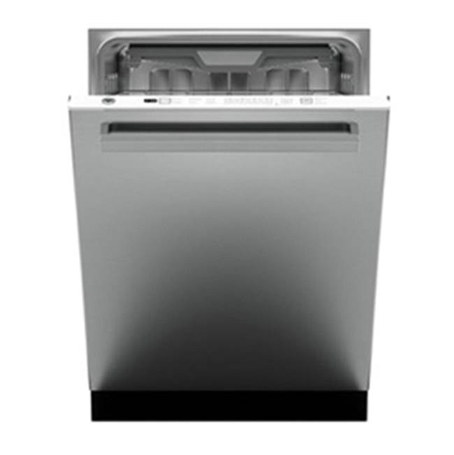 Bertazzoni Integrated Dishwasher with 3 Racks, 24'' W, 4 Sprayers, Light, 16 Place Settings Stainless Steel Panel