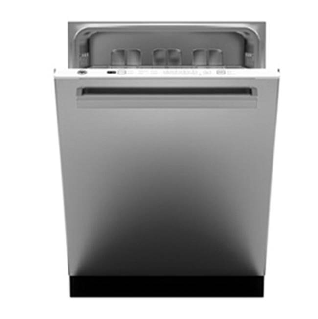 Bertazzoni Integrated Dishwasher with 2 Racks, 24'' W, 3 Sprayers, 14 Place Settings Stainless Steel Panel