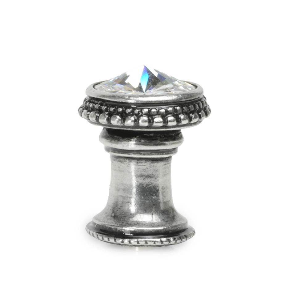 Carpe Diem Hardware Cache Knob With An 18Mm Rivoli Swarovski Clear Crystal In Chalice.