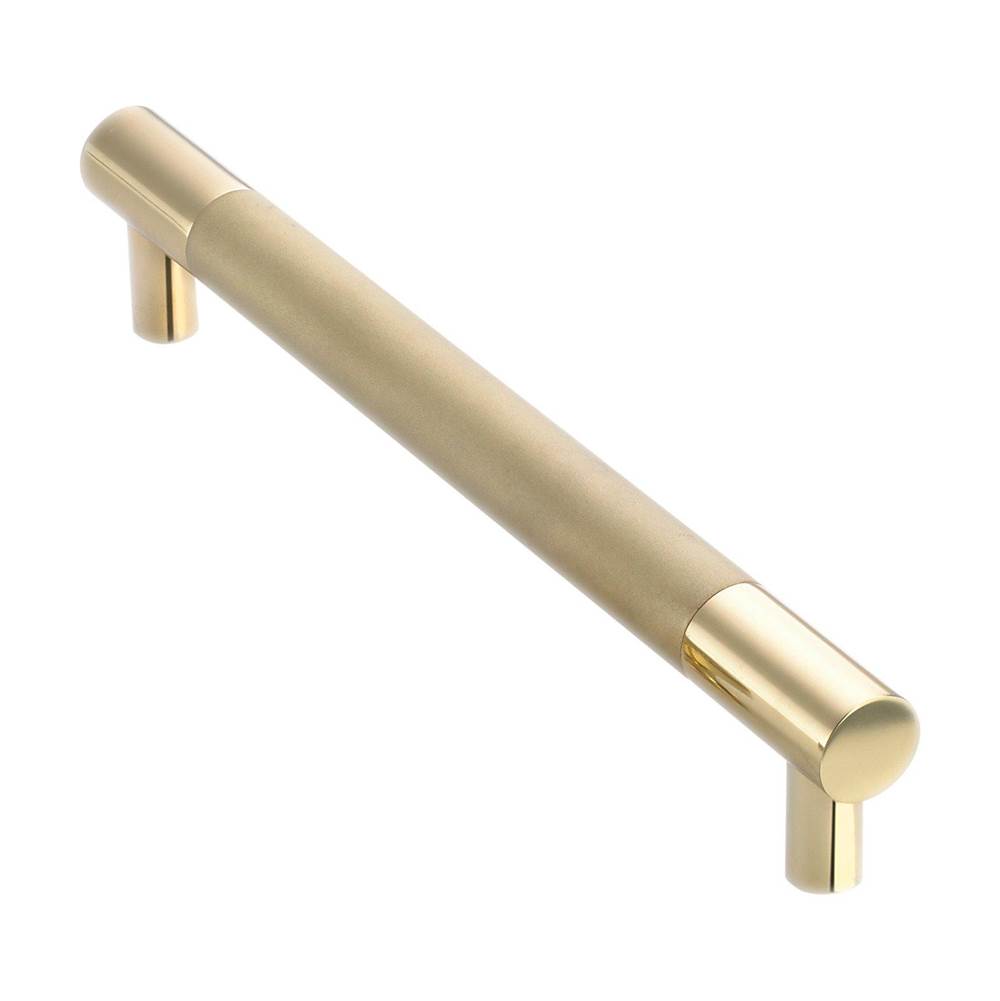 Colonial Bronze Cabinet, Appliance, Door and Shower Door Pull Hand Finished in Unlacquered Polished Brass and Matte Dark Statuary Bronze