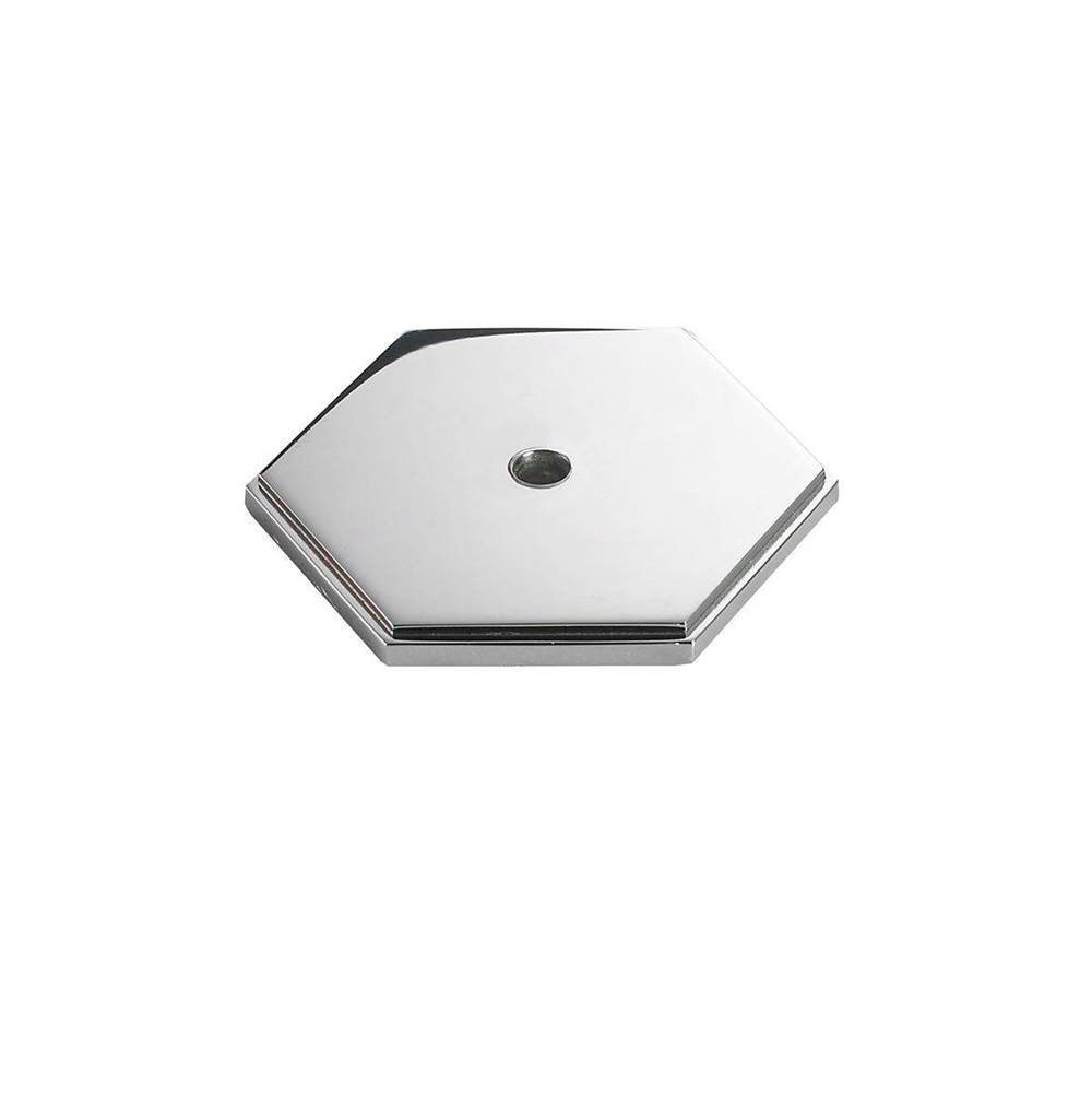 Colonial Bronze Hex, Stepped Edge Back Plate Hand Finished in Polished Nickel