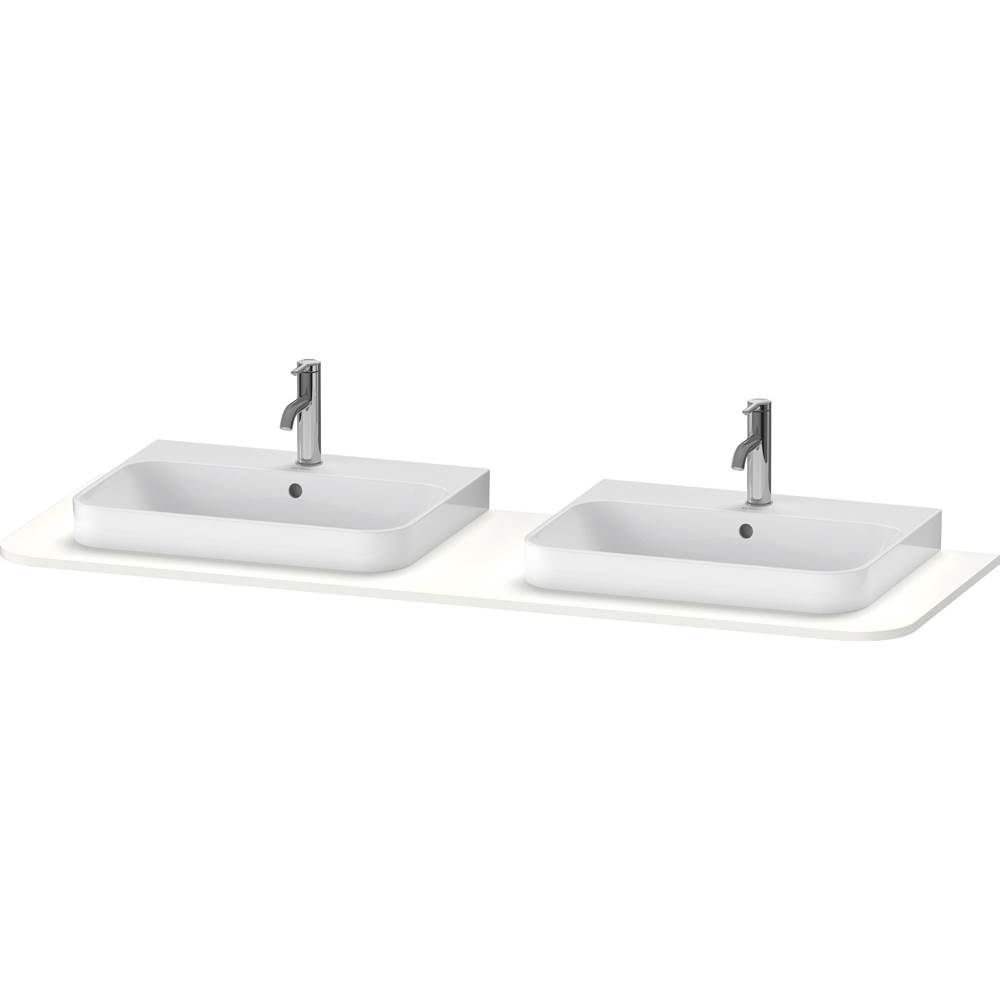 Duravit Happy D.2 Plus Console with Two Sink Cut-Outs White