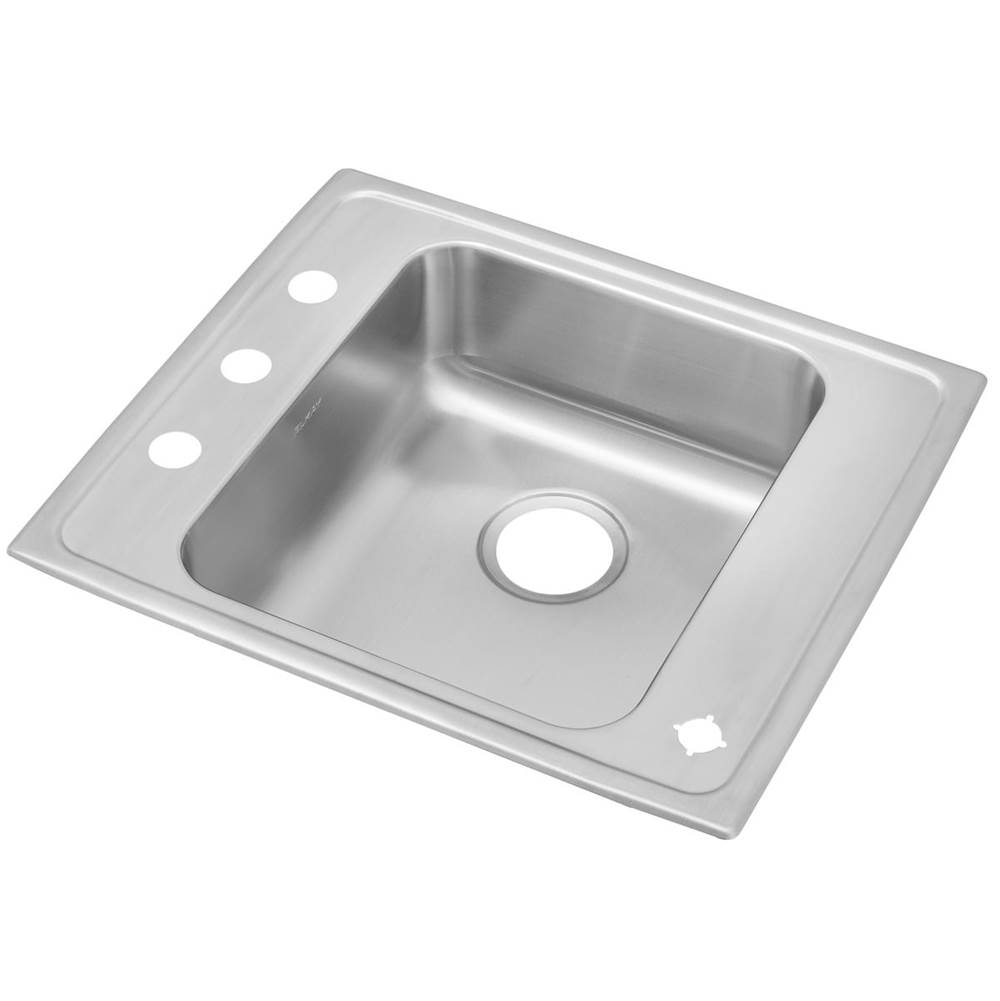 Elkay Lustertone Classic Stainless Steel 25'' x 22'' x 5-1/2'', Single Bowl Drop-in Classroom ADA Sink
