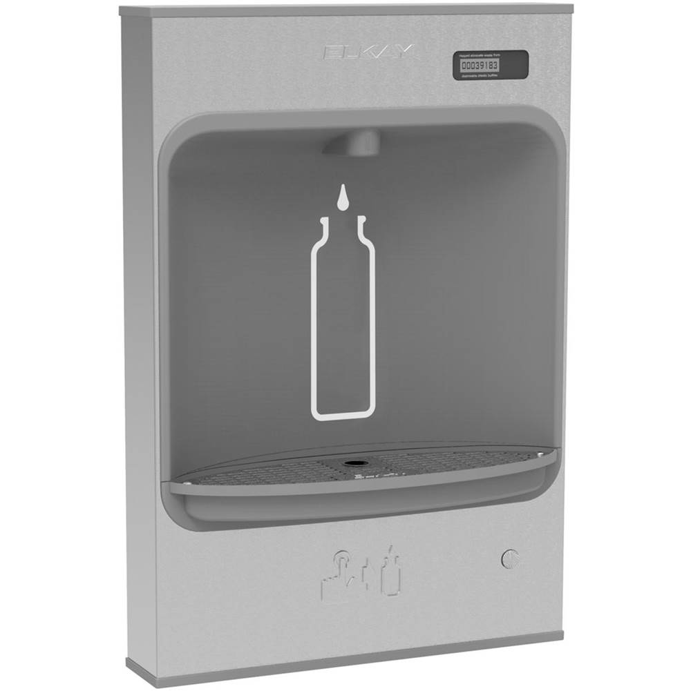 Elkay ezH2O Mechanical Bottle Filling Station Surface Mount, Battery Powered Non-Filtered Non-Refrigerated Stainless