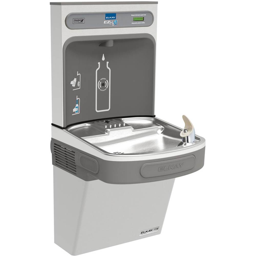 Elkay ezH2O Bottle Filling Station and Single ADA Cooler, High Efficiency Non-Filtered Refrigerated Stainless