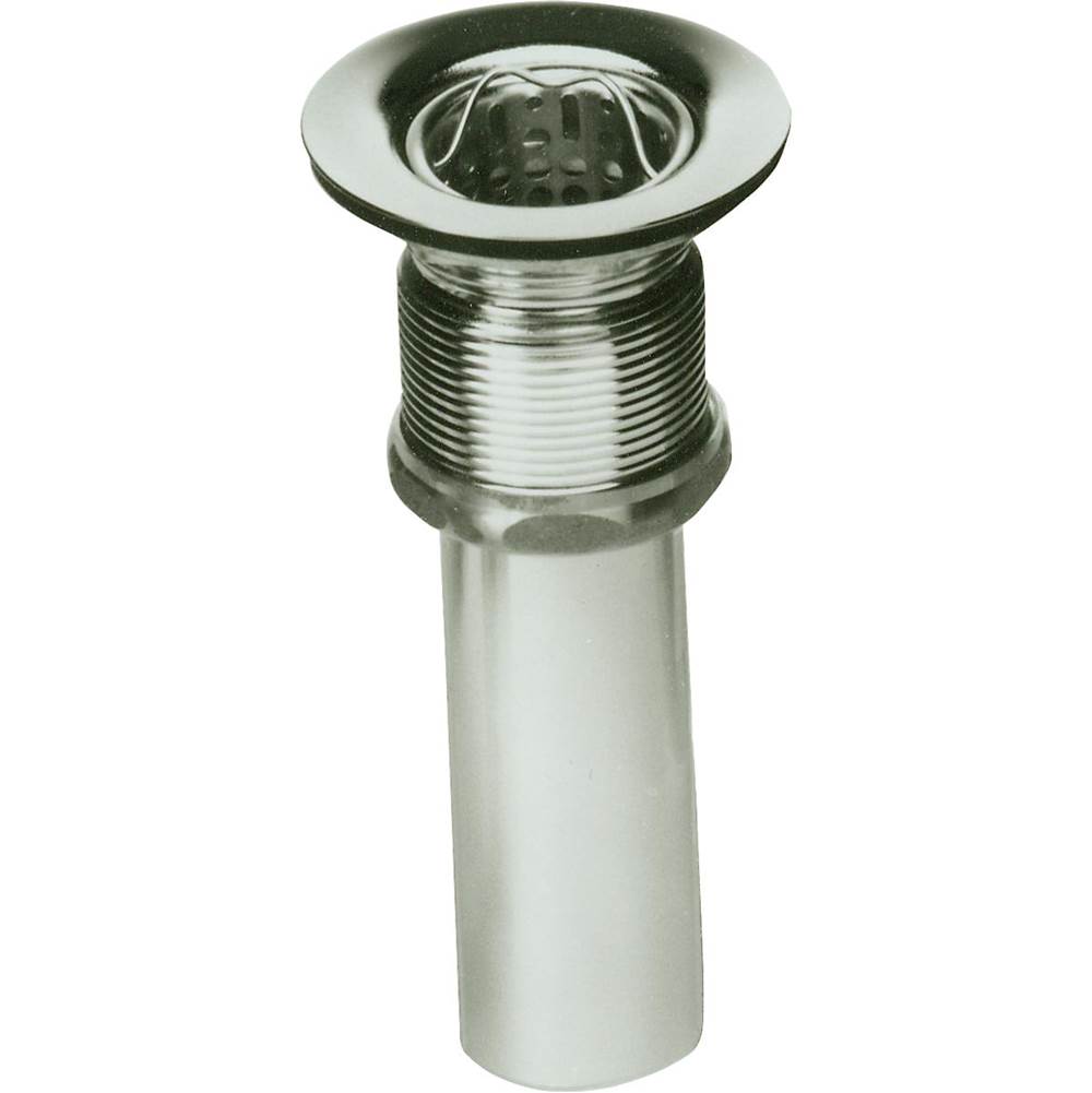 Elkay Drain Fitting 2'' Nickel Plated Brass Body with Deep Stainless Steel Strainer Basket
