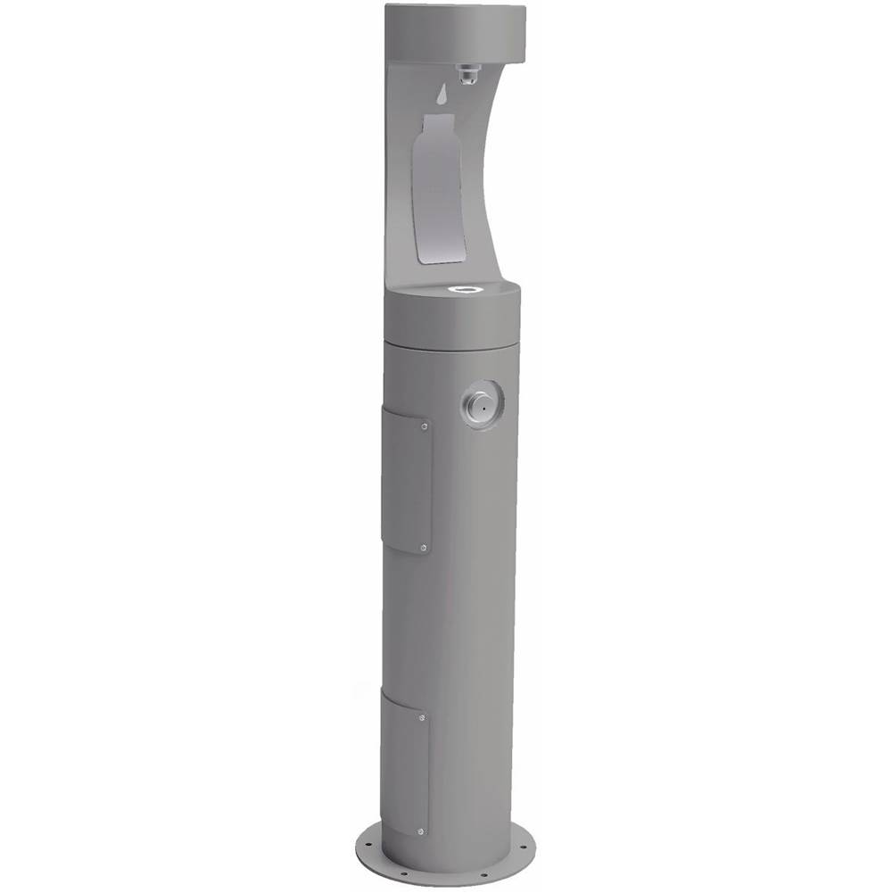 Elkay Outdoor ezH2O Bottle Filling Station Pedestal, Non-Filtered Non-Refrigerated Gray
