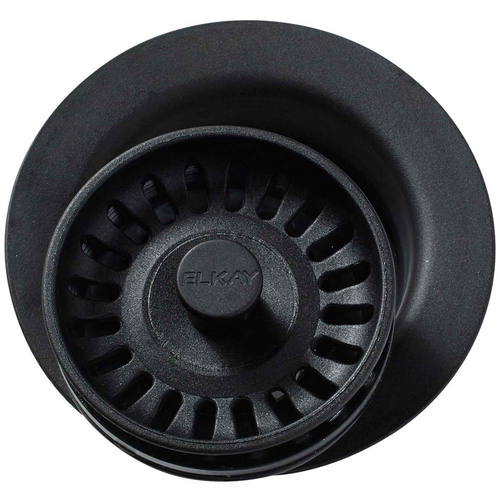 Elkay Polymer 3-1/2'' Disposer Flange with Removable Basket Strainer and Rubber Stopper Caviar