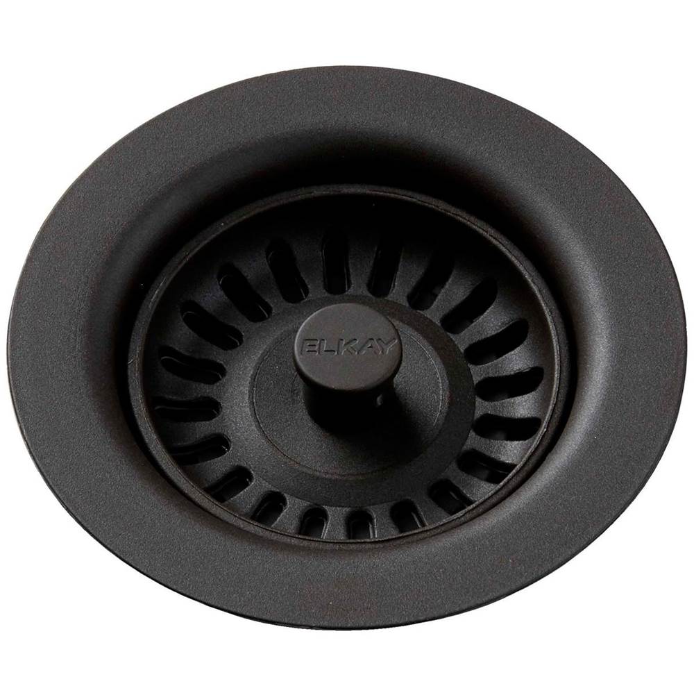 Elkay Polymer Drain Fitting with Removable Basket Strainer and Rubber Stopper Mocha