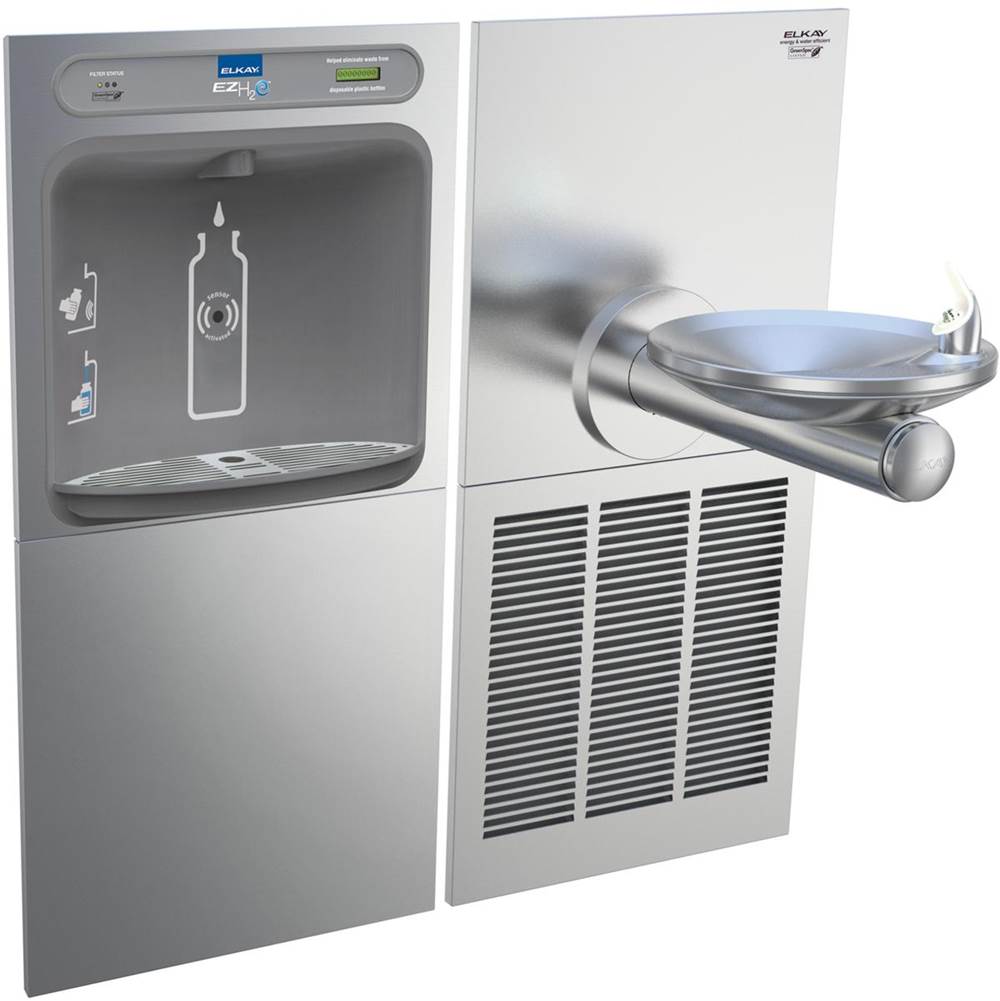Elkay ezH2O Bottle Filling Station and SwirlFlo Single Fountain, High Efficiency Filtered Refrigerated Stainless