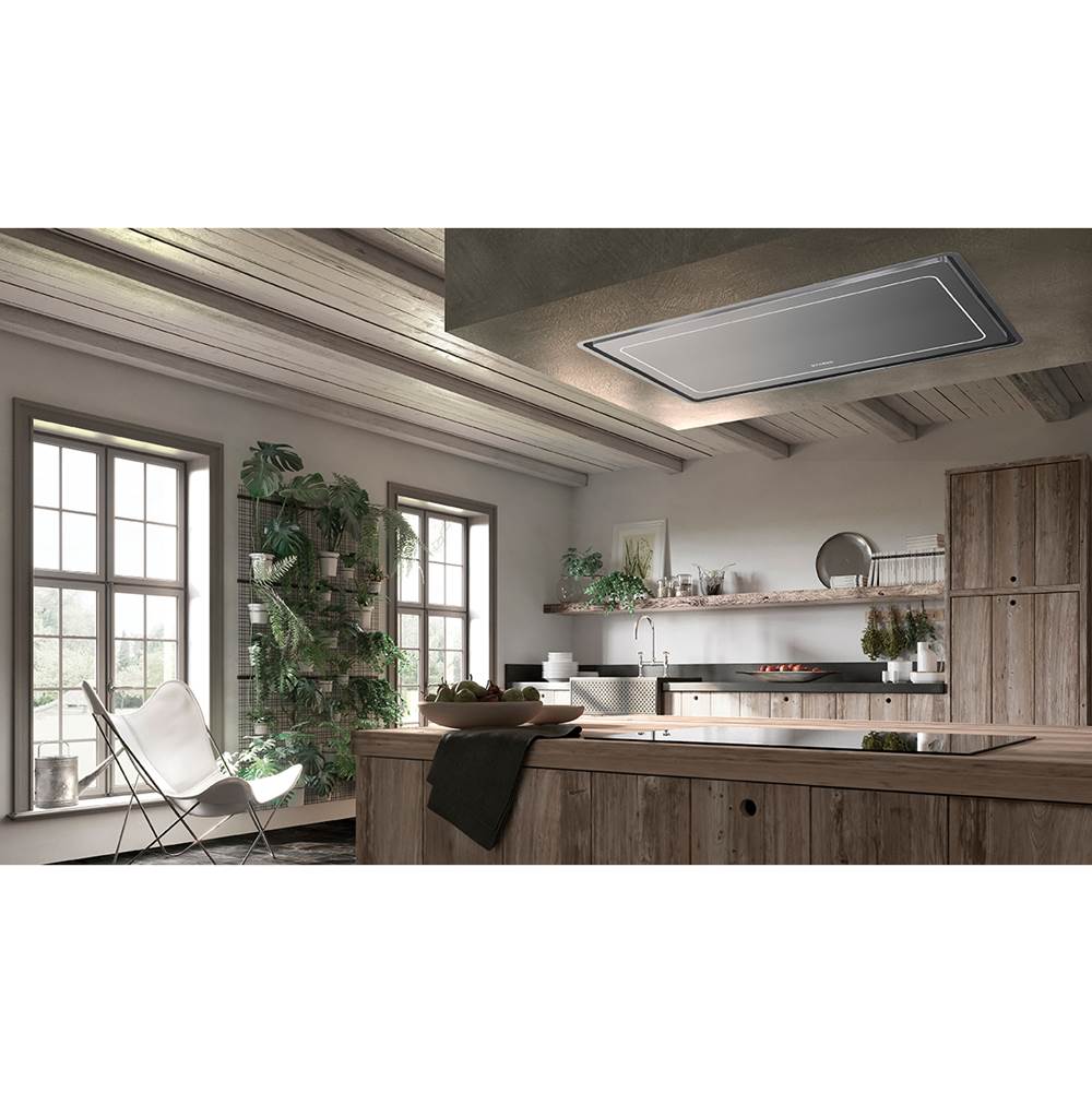 Faber Ceiling-Mount Stainless Steel Island Hood, 36'' Wx19'' D, (Blower Sold Separately)