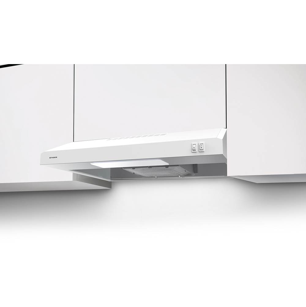 Faber 30'' Wide Under Cabinet Hood White With 200 Cfm Class Blower (Ducted / Ductless)