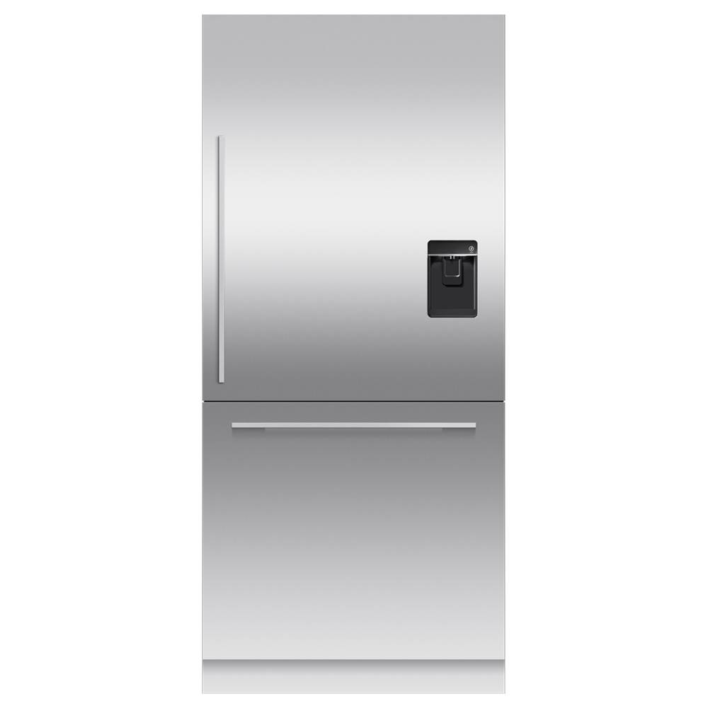Fisher & Paykel 36'' Bottom Mount Refrigerator, 80'' H, 16.8 cu ft, Panel Ready, Ice and External Water F&P Stainless Panel Req - RD3680WRU  - RS36W80RU1 N