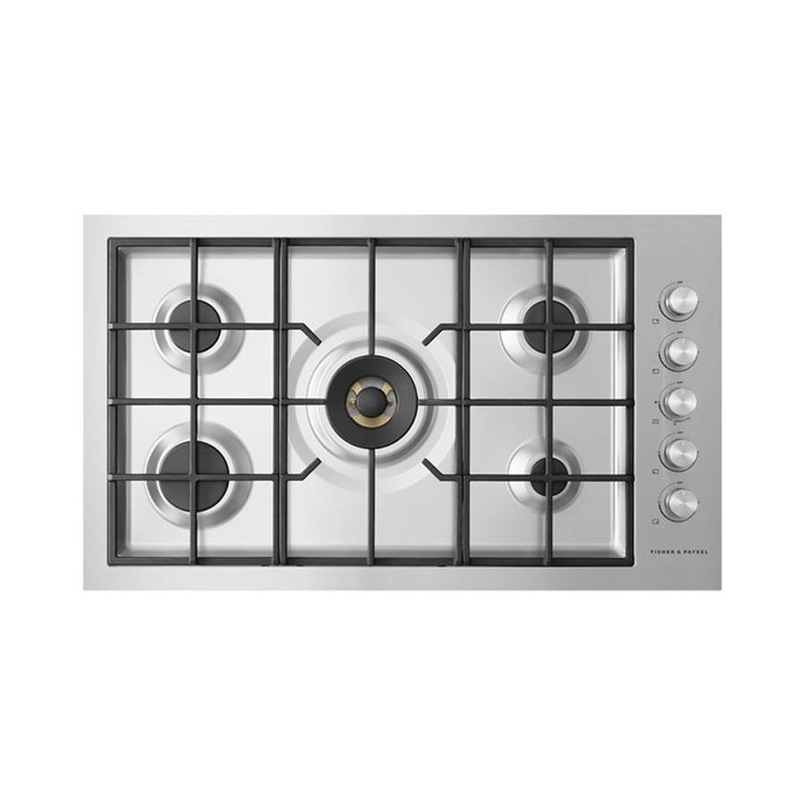 Fisher & Paykel 36” Contemporary Gas on Steel Cooktop, Flush Fit, Natural Gas - CG365DNGRX2 N