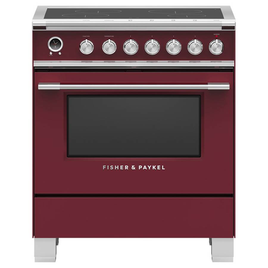 Fisher & Paykel 30'' Range, 4 Zones, Self-cleaning, Red
